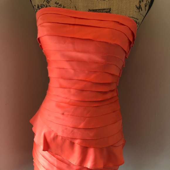 Jessica Simpson Tangerine Strapless Dress - Picture 6 of 7